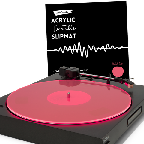 Acrylic Turntable Slipmat (Rebel Rose) Pink